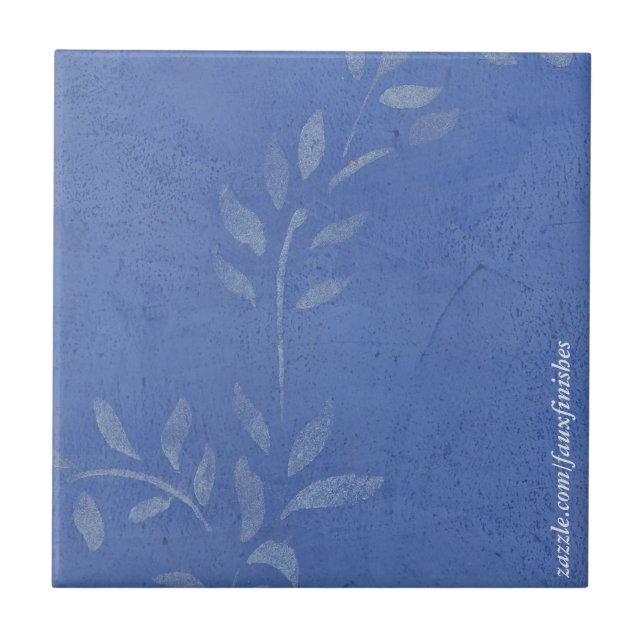 Carreaux de céramique de la vigne bleue (Devant)