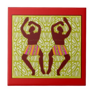 Carreaux de céramique de motif africain