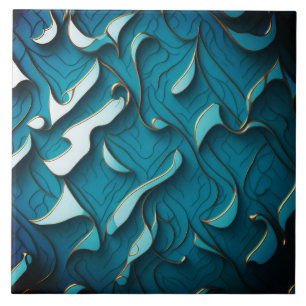 Carreaux de céramique décoratifs "Turquoise Waves 