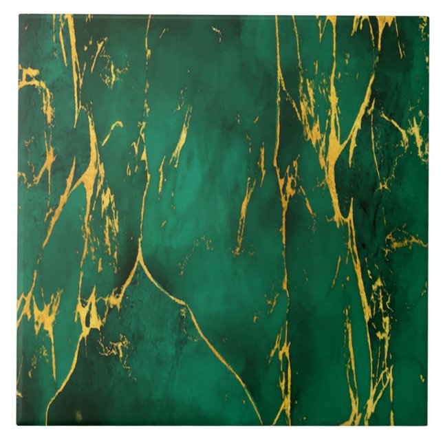 Carreaux de céramique en marbre vert (Devant)