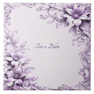 Carreaux de céramique Fleurs Violettes Élégantes