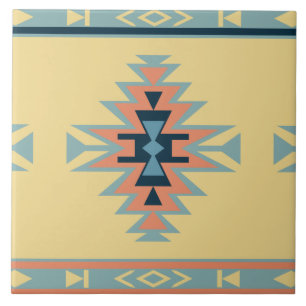 Carreaux de céramique jaune et bleu sud-ouest