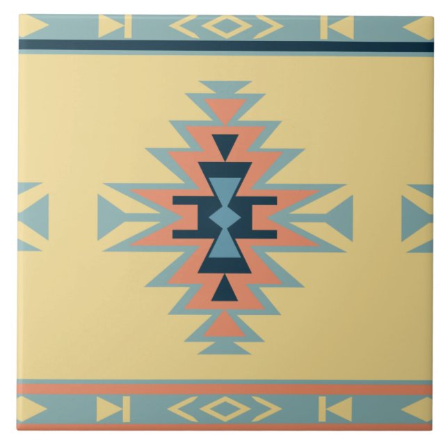 Carreaux de céramique jaune et bleu sud-ouest (Devant)