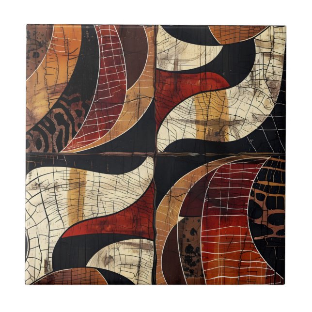 Carreaux de céramique Motif Tribal Africain (Devant)