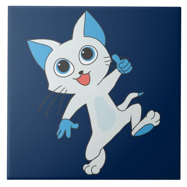 carreaux de céramique pour chat dansant (Devant)