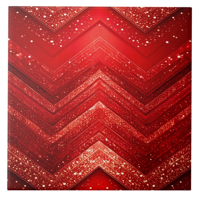 Carreaux de céramique rouge Parties scintillant dé (Devant)