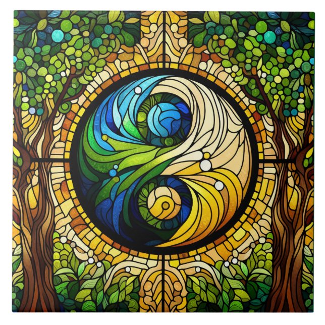 Carreaux de céramique Yin Yang (Devant)