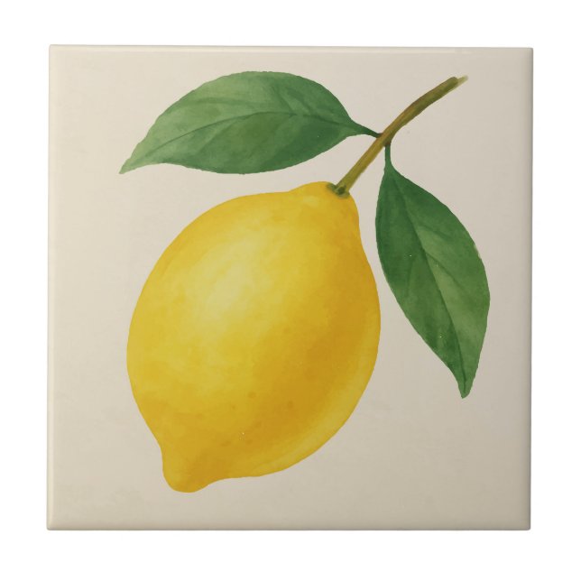 Carreaux de citron en miroir - Aquarelle à droite (Devant)