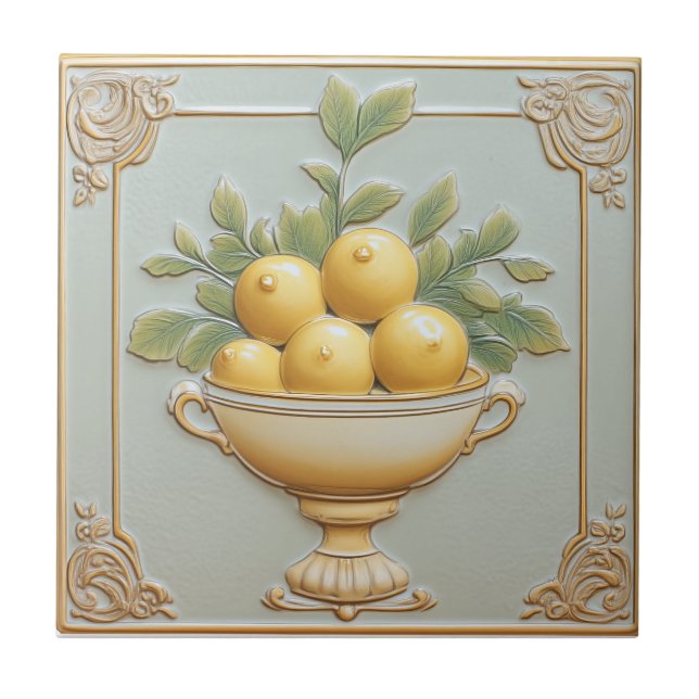 Carreaux de citron vintage Majolica (Devant)