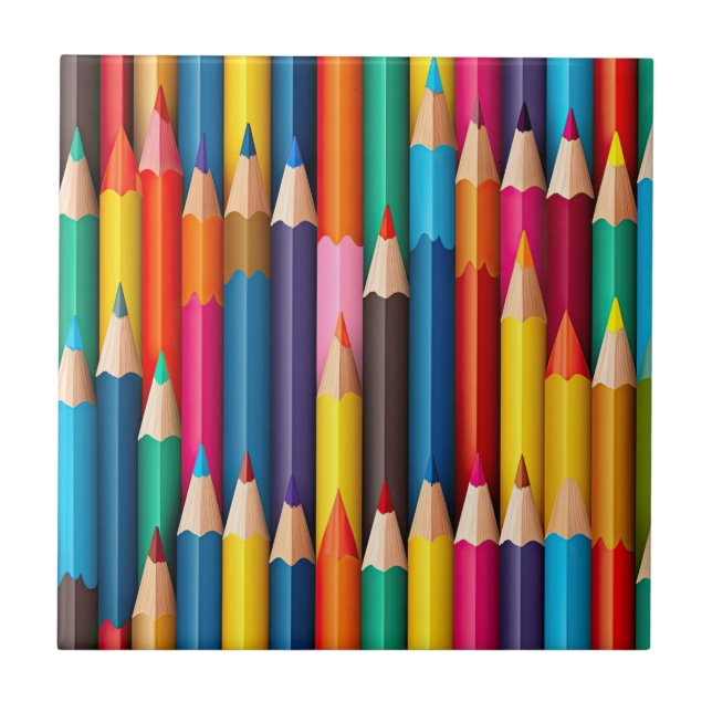 Carreaux de crayons colorés (Devant)