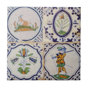 Carreaux de Delft hollandais vintage Art de la pot