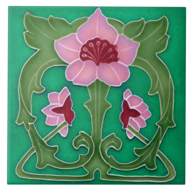 Carreaux de faïence Art Nouveau (Devant)