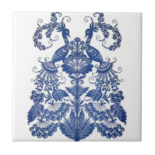 carreaux de luxe reproductions paon luxueux