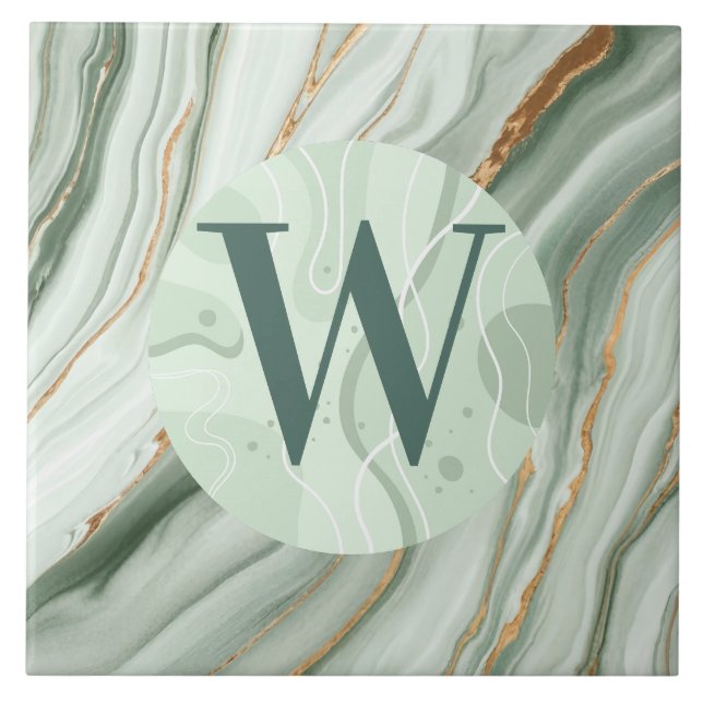 Carreaux de marbre vert clair (Devant)