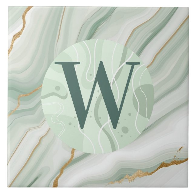 Carreaux de marbre vert clair (Devant)