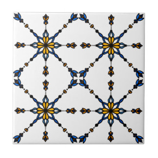 Carreaux de marine, jaune, orange et blanc
