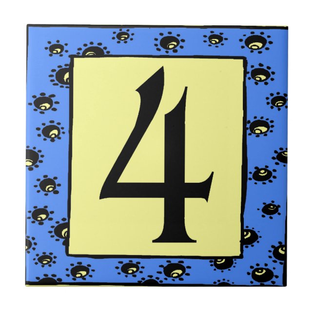 Carreaux de métro Blue Frame Stations 4 Quatre (Devant)