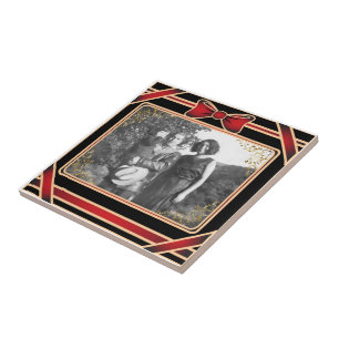 Carreaux de Modèle photo de ruban rouge
