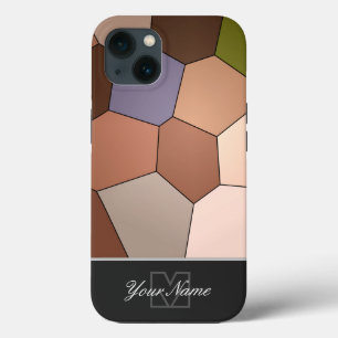 Carreaux de mosaïque colorés avec Monogram! Coque 