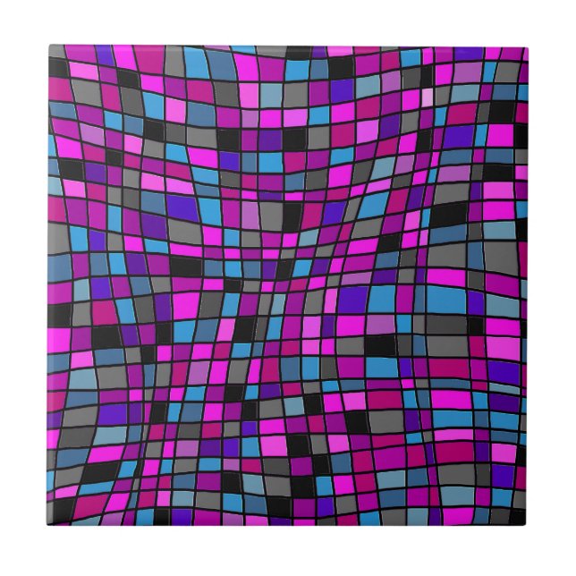 Carreaux de mosaïque en verre tendu dans des teint (Devant)