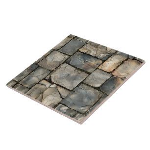 Carreaux de patio en pierre grise Regroupés