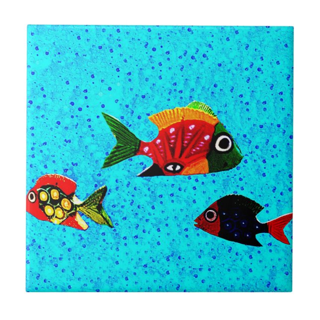 Carreaux de poissons tropicaux (Devant)