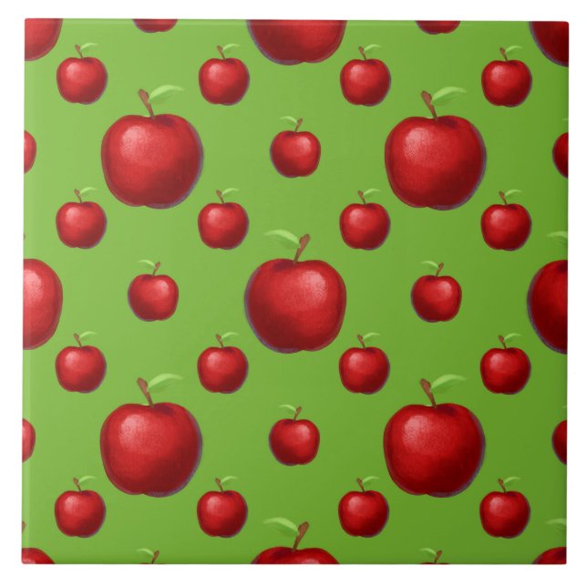 Carreaux de pommes rouges (Devant)