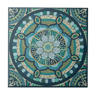 Carreaux de sérénité - bleus et verts