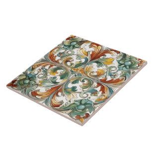 Carreaux décoratifs à motifs floraux