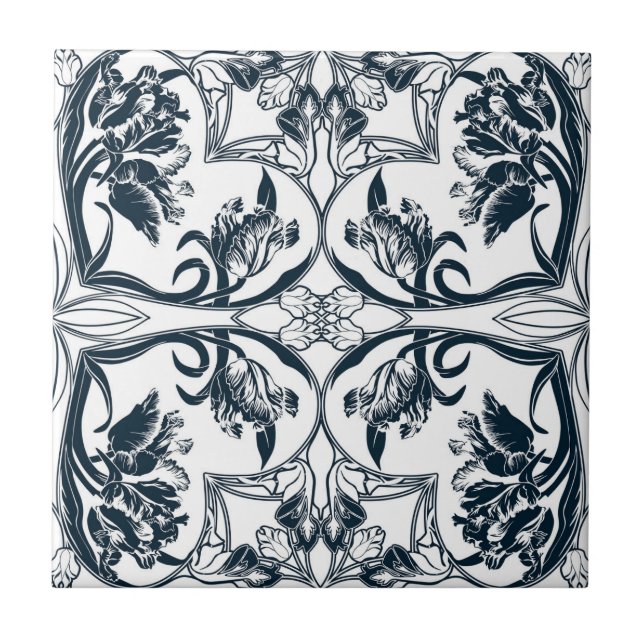 Carreaux décoratifs bleu et blanc (Devant)