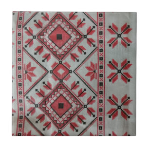 Carreaux décoratifs rouge et noir
