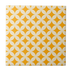 carreaux délicats jaune moutarde