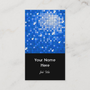 Carreaux Disco bleu foncé carte de visite noir por
