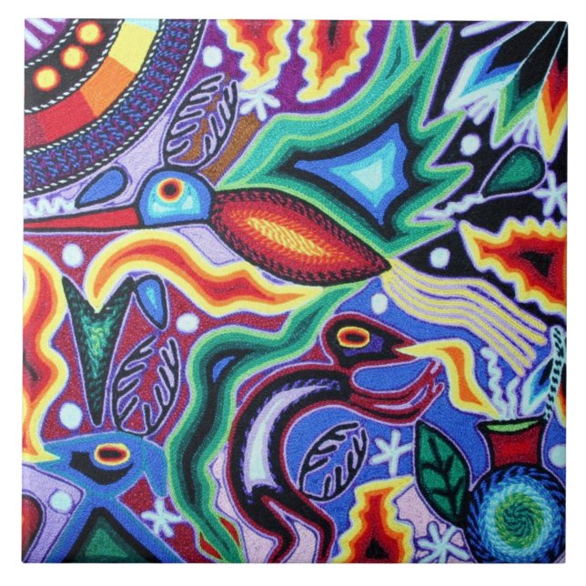 Carreaux en céramique - Art mexicain de la faune (Devant)