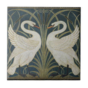 Carreaux en céramique - Art Nouveau Swans