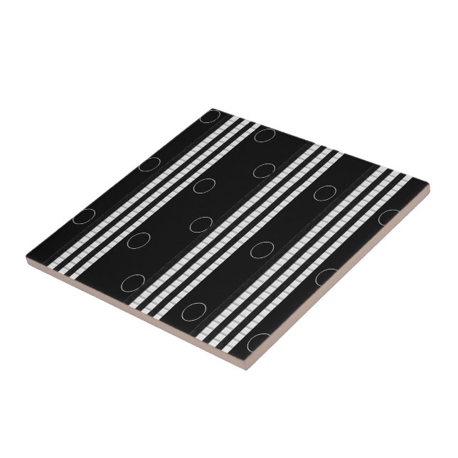 Carreaux en céramique blanc et noir (Côté)