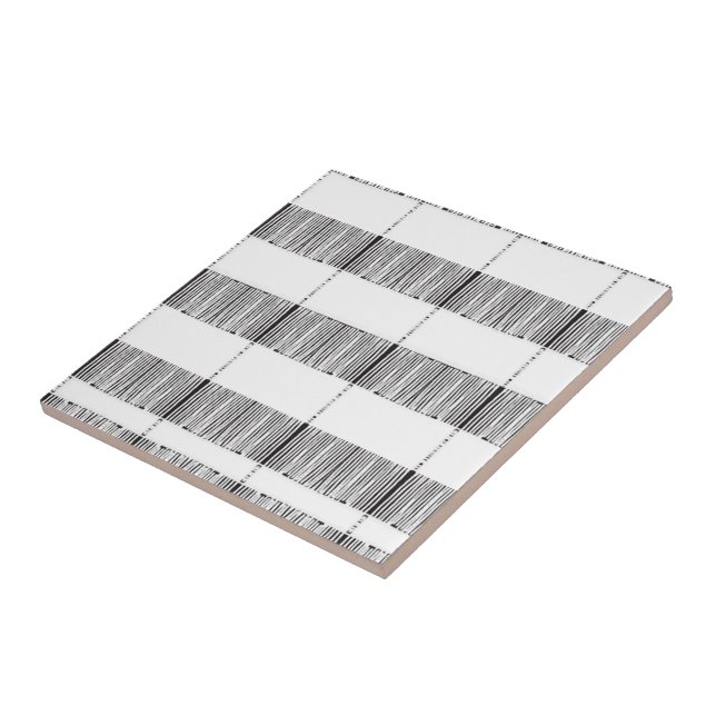 Carreaux en céramique blanc et noir (Côté)