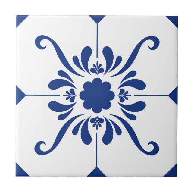 Carreaux en céramique Bleu Blanc (Devant)