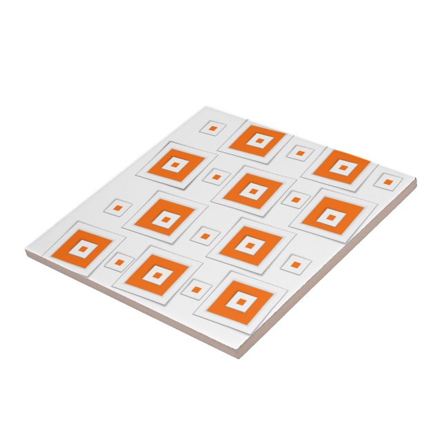 Carreaux en céramique Carrés orange (Côté)