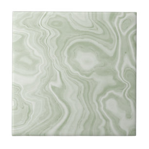 Carreaux en céramique de marbre vert Sage