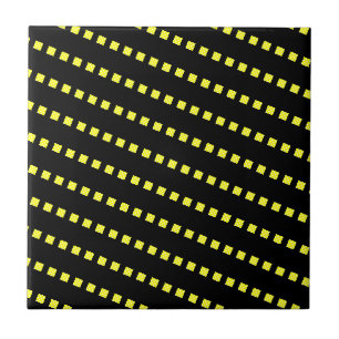 Carreaux en céramique Jaune Polkadot Blanc Noir