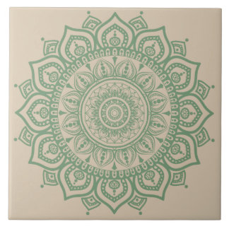 Carreaux en céramique Mandala vert