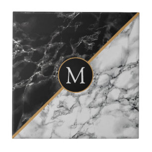 Carreaux en céramique Monogramme avec Faux Marbre