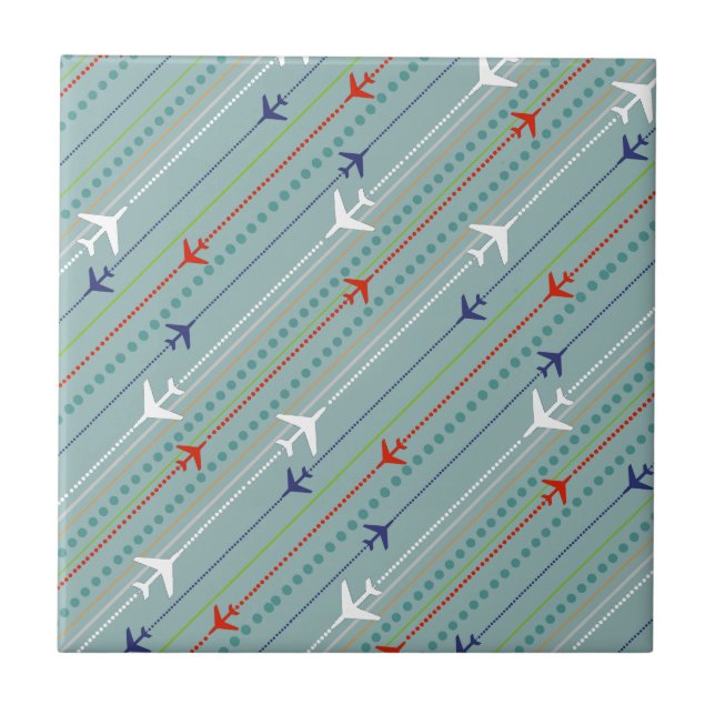 Carreaux en céramique Motif d'avion Retro (Devant)