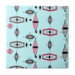 Carreaux en céramique Motif rose et gris atomique