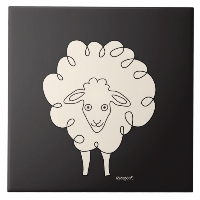 Carreaux en céramique mouton (Devant)