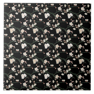Carreaux en céramique noir et blanc Sakura
