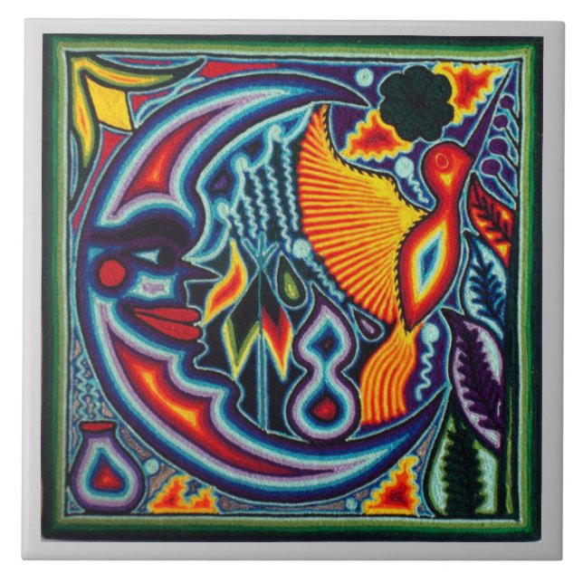 Carreaux en céramique - Oiseau de charme dans la l (Devant)