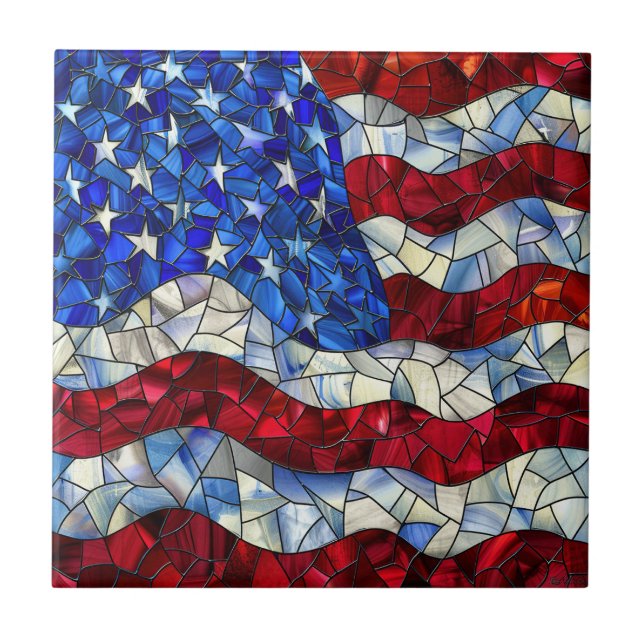 Carreaux en céramique pour Drapeau américain (Devant)