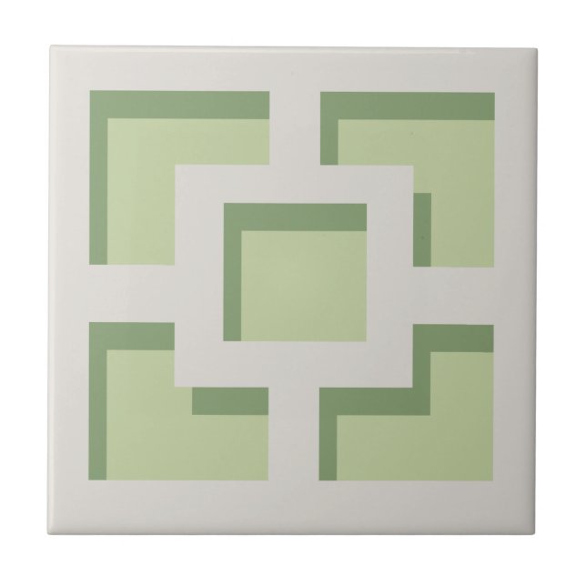 Carreaux en céramique Retro Green Trellis (Devant)